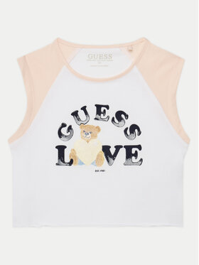 Guess Guess Top J5GI12 K6YW4 Blanco Regular Fit