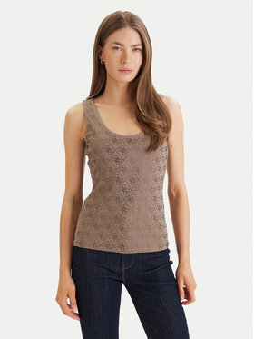 Guess Guess Топ W6GP10 K2932 Коричневий Regular Fit