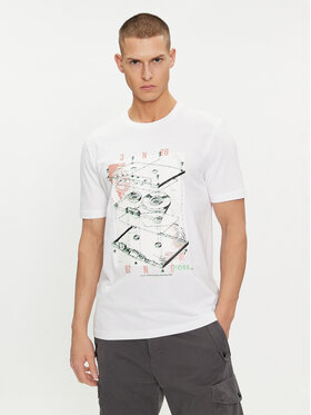 BOSS BOSS Camiseta Te_Cassatte 50516003 Blanco Regular Fit