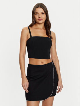 Guess Guess Топ W5RH26 WGLO2 Чорний Regular Fit