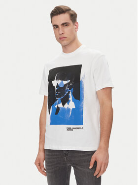 Karl Lagerfeld Jeans Karl Lagerfeld Jeans T-shirt A2M17036 Bianco Regular Fit