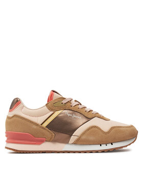 Pepe Jeans Снікерcи Pepe Jeans London Glam W PLS40006 Бежевий