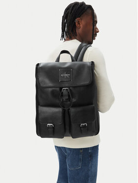Calvin Klein Rucsac Calvin Klein Bold Pebble Flap Backpack LV04D3565G Negru