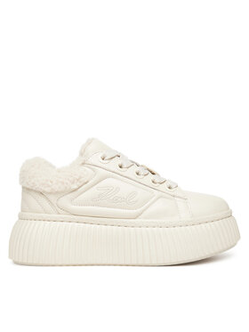 KARL LAGERFELD Sneakersy KARL LAGERFELD Kreeper Lo KL42312A Écru