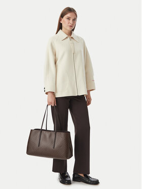 Calvin Klein Torbica Calvin Klein Emblem Aop Medium Work Tote LV04F3786G Tamno smeđa