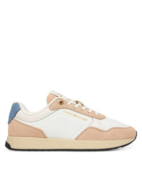 Tommy Hilfiger Sneakersy Tommy Hilfiger Mix Material Runner FW0FW08950 Écru