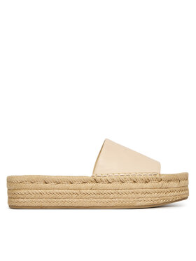 Calvin Klein Espadrilles Calvin Klein Flatf Espa Mule Lth Mg HW0HW03027 Bēšs