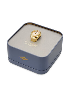 Fossil Pulkstenis Fossil Ring Watch ES5246 Zelta