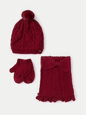 Mayoral Cepures, šallītes un cimdu komplekts Mayoral 10768 Sarkans