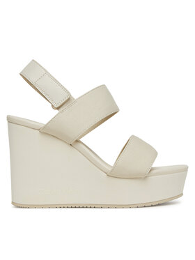 Calvin Klein Jeans Sandále Calvin Klein Jeans Wedge Sandal Webbing In YW0YW01790 Sivá