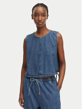 Tommy Jeans Tommy Jeans Top DW0DW22609 Modra Regular Fit