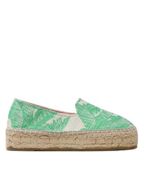 Manebi Espadrilky Manebi Cotton Jaquard Double Sole Espadrilles G 4.8 D0 Zelená