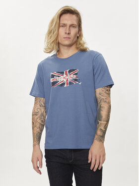 Pepe Jeans Pepe Jeans Majica Clag PM509384 Modra Regular Fit
