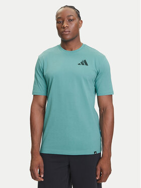 adidas adidas Футболка Yay Sports Verbiage Graphic JY1830 Бірюзовий Regular Fit