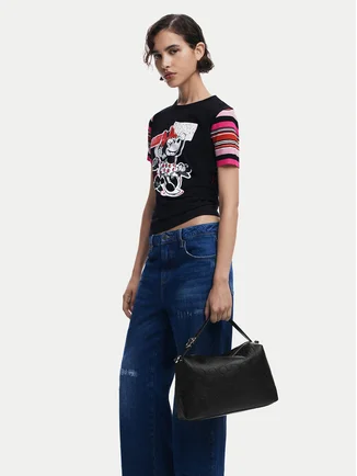 Desigual Geantă Desigual All Mickey Bergamo 25SAXP65 Negru
