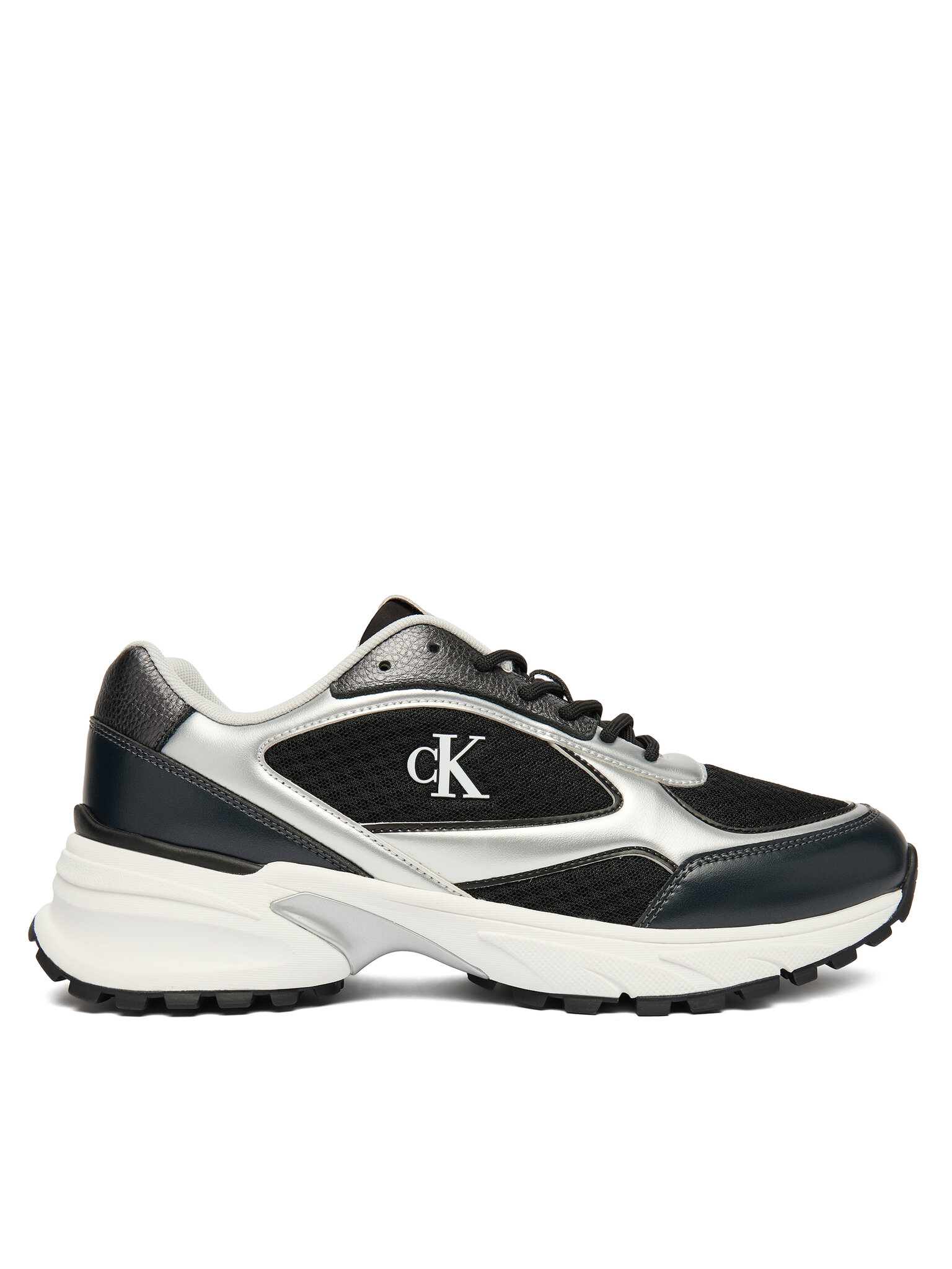 Calvin Klein Pánské Sneakersy, Velikost: 42, Barva: Černá, Hike Runner Laceup Mesh Mix Met YM0YM01402