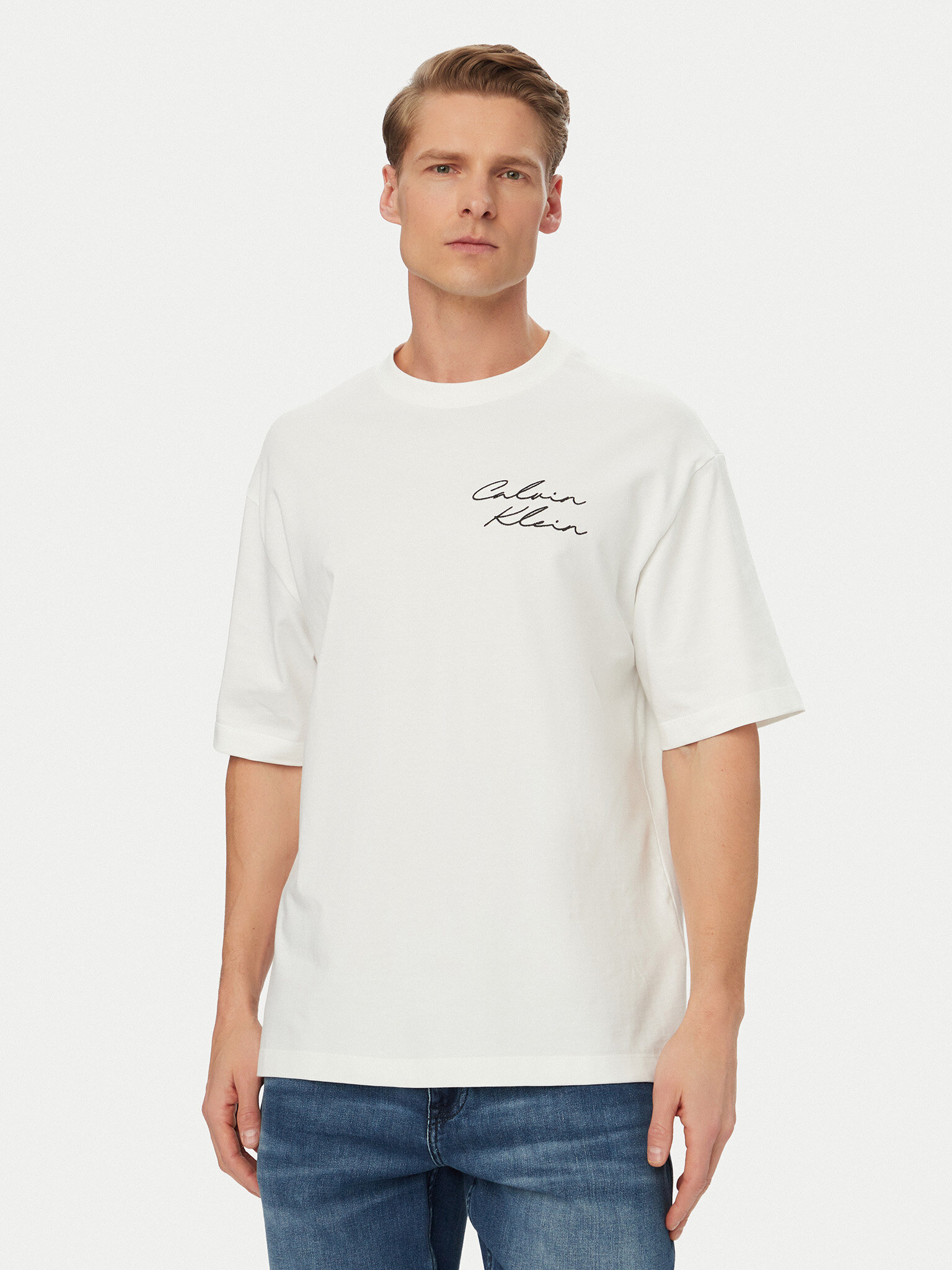 Calvin Klein Jeans Camiseta LV04RE828G Blanco Regular Fit