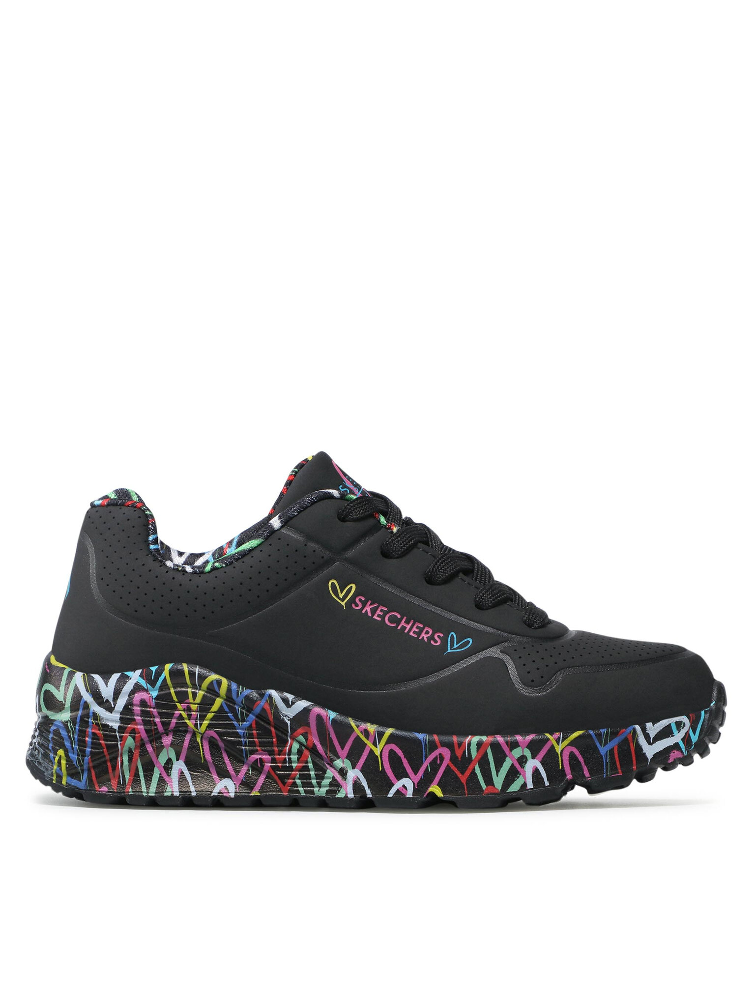 Sneakersy Skechers Uno Lite Lovely Luv 314976L/BKMT Čierna