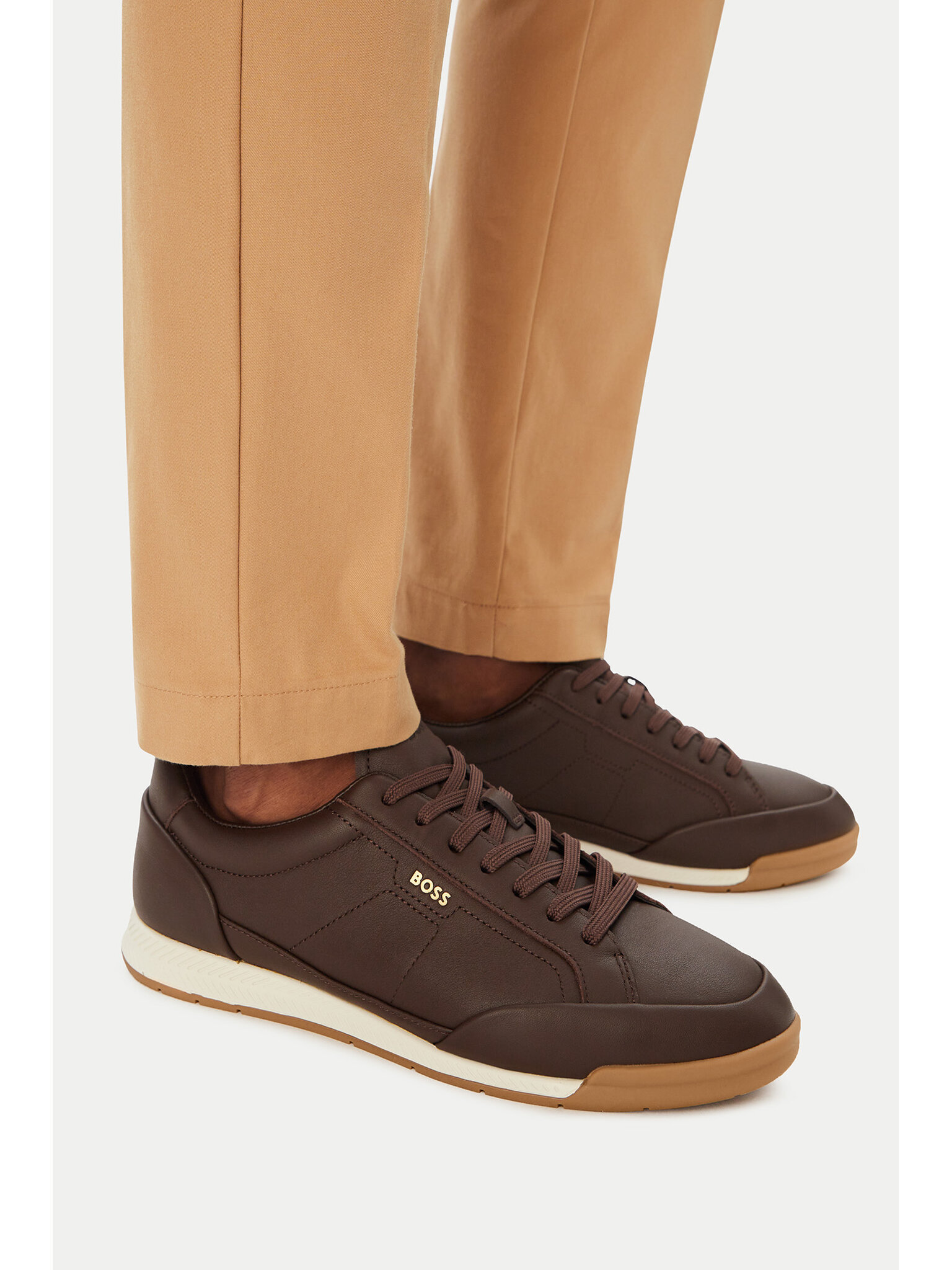 Sneakersy BOSS Nitan 50568493 Tmavě hnědá