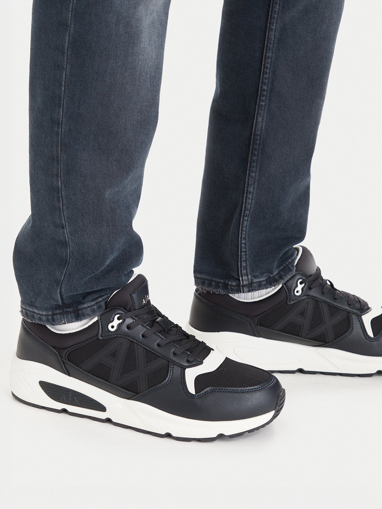 Armani Exchange Pánské Sneakersy, Velikost: 44, Barva: Tmavomodrá, XUX239 XV909 U385