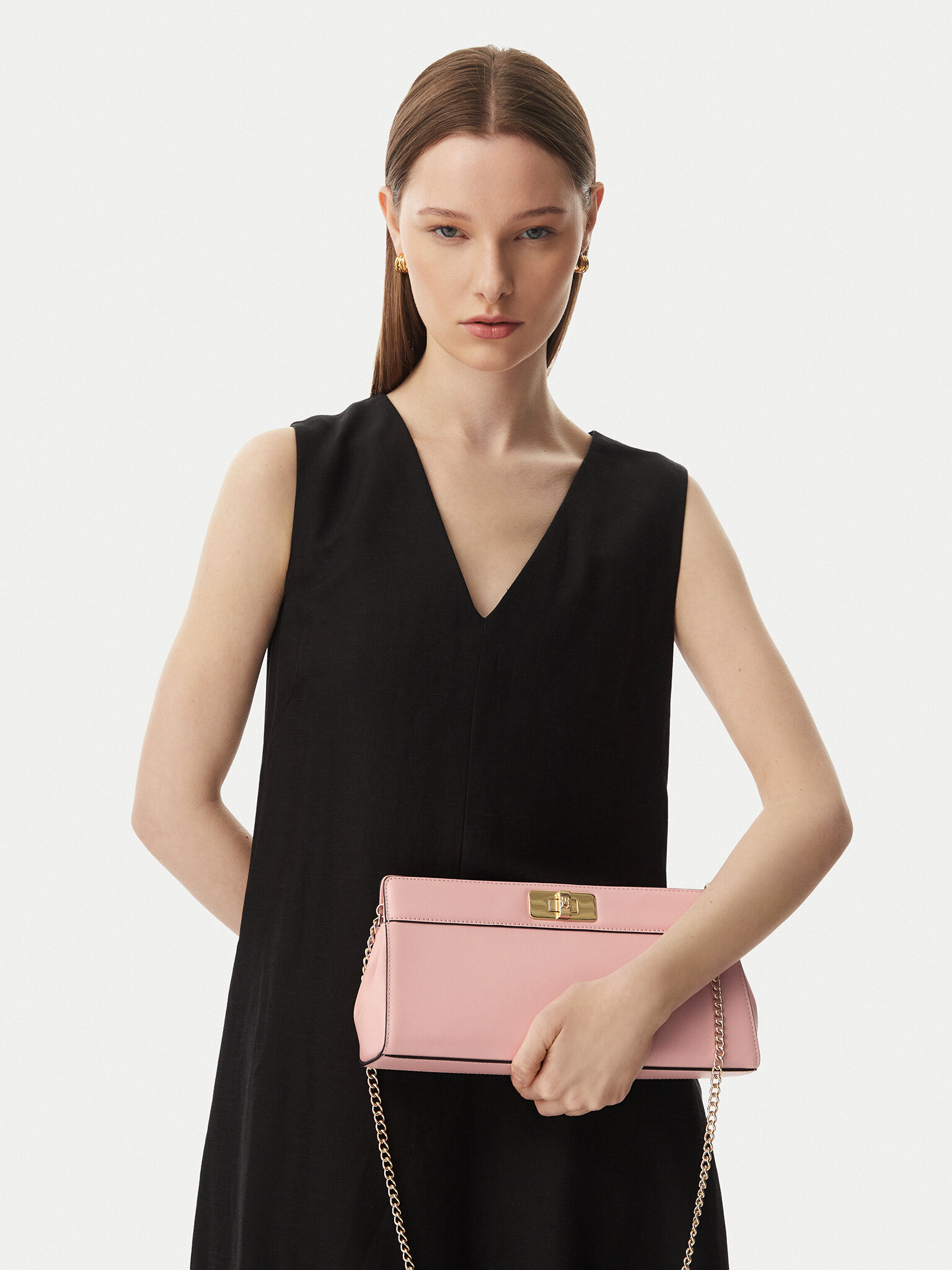 Damska Torebka Tommy Hilfiger, Różowy jasny Th Modern Clutch AW0AW18727