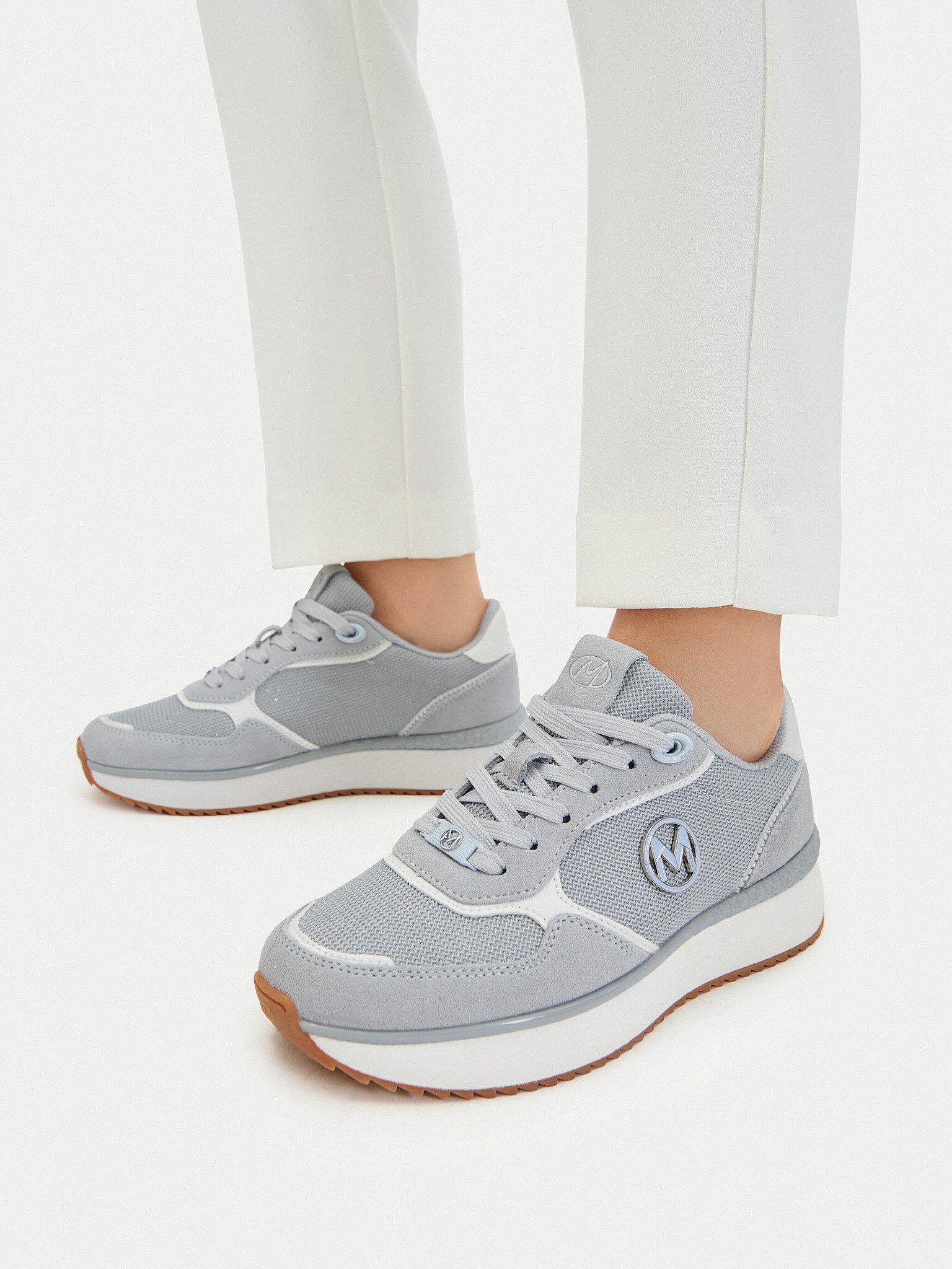 Sneakersy MEXX EO-MI001011461W Světle šedá