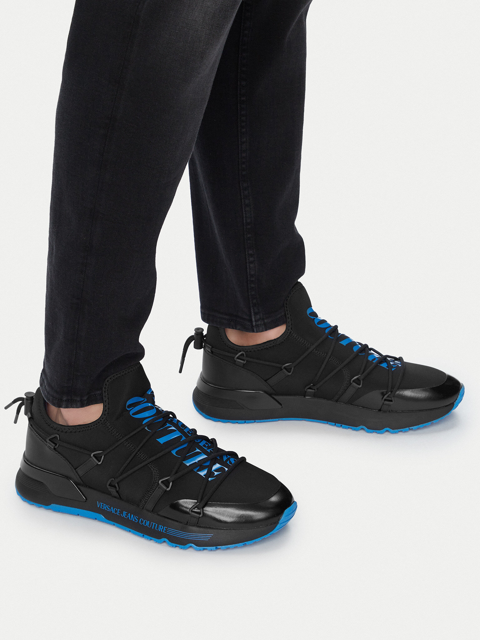 Versace Jeans Couture Pánské Sneakersy, Velikost: 43, Barva: Modrá, 80YA3SA6