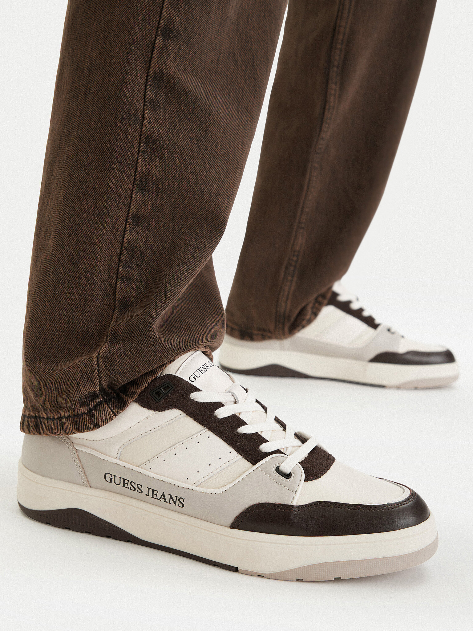 Guess Jeans Pánské Sneakersy, Velikost: 41, Barva: Krémová, EO-TEKSAS-01 126AM