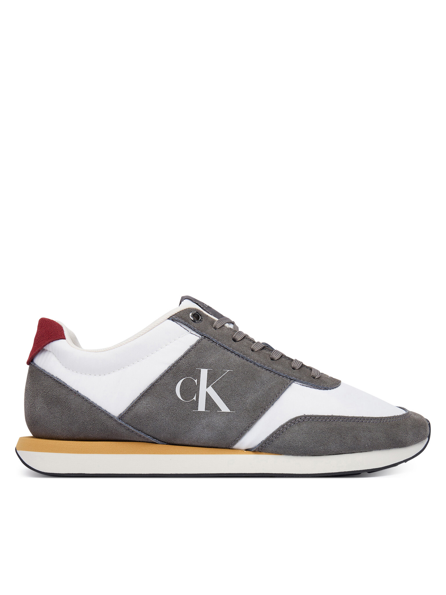 Calvin Klein Pánské Sneakersy, Velikost: 41, Barva: Šedá, Retro Runner Band Lth-Su HM0HM02212