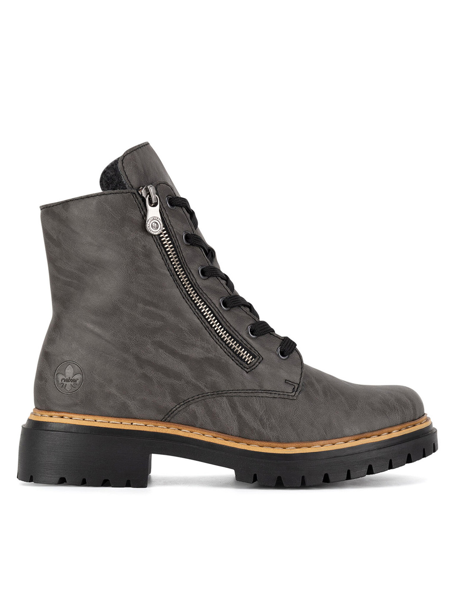 Rieker Damen Schnürschuhe, Schuhgröße 38, Grau, 72611-45