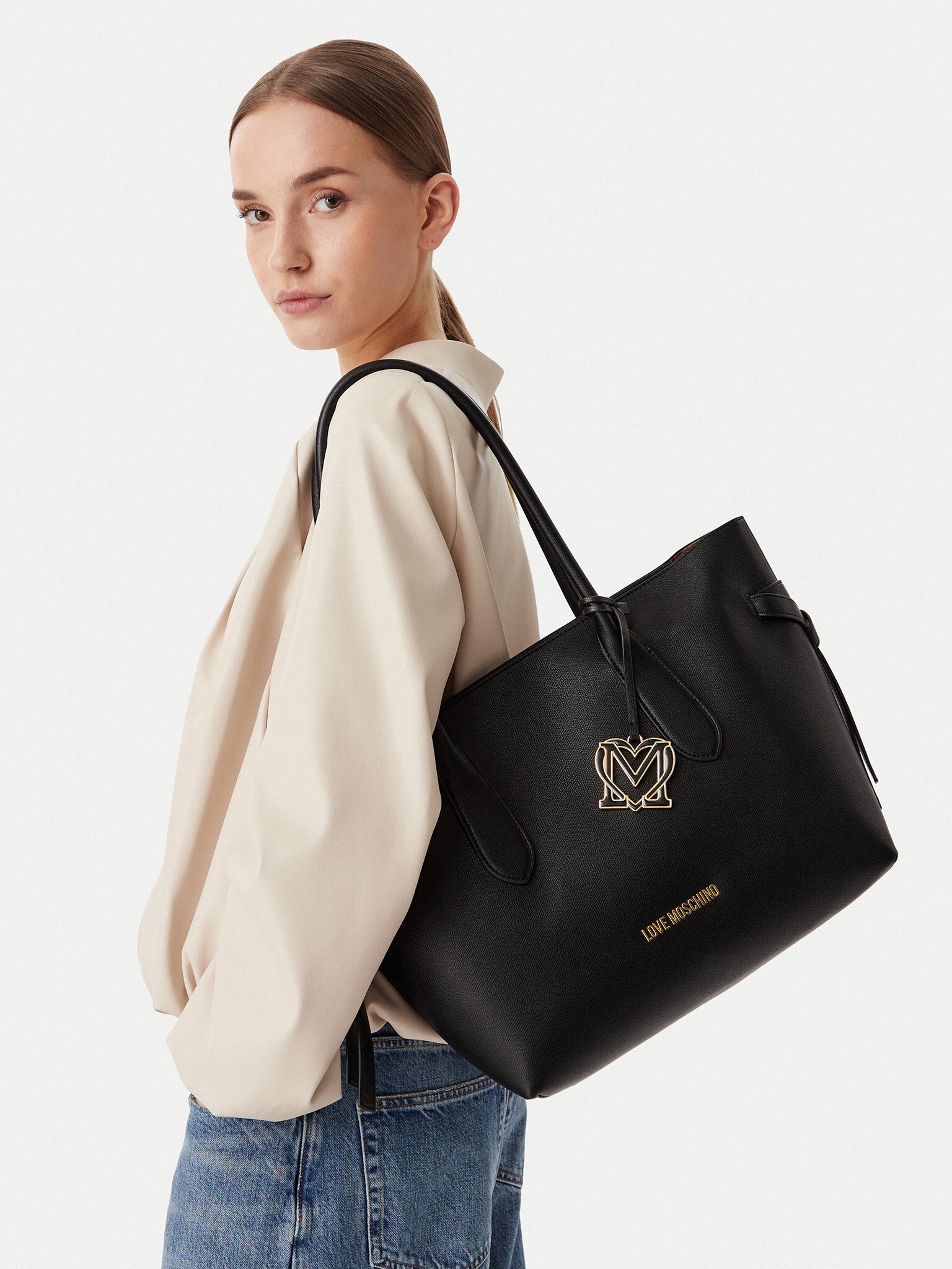 Damska Torebka LOVE MOSCHINO, Czarny JC4059PP1PLL0000