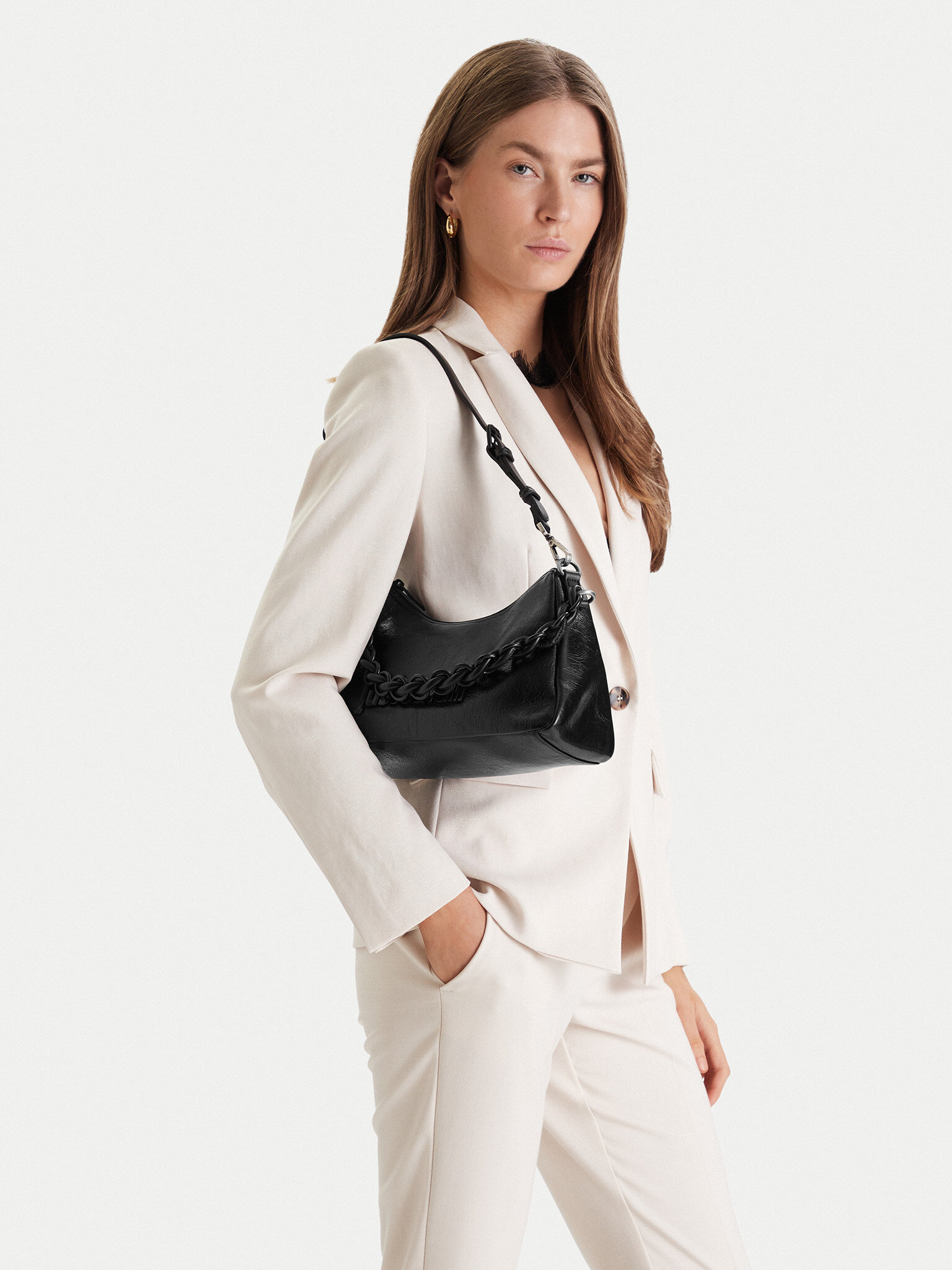 Damska Torebka Just Cavalli, Czarny 80RA4BC4 ZSD86