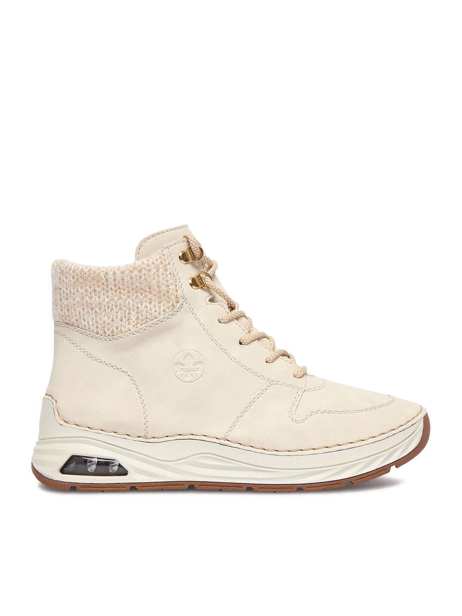 Rieker Damen Schnürschuhe, Schuhgröße 42, Hellbeige, CEO-44555-60