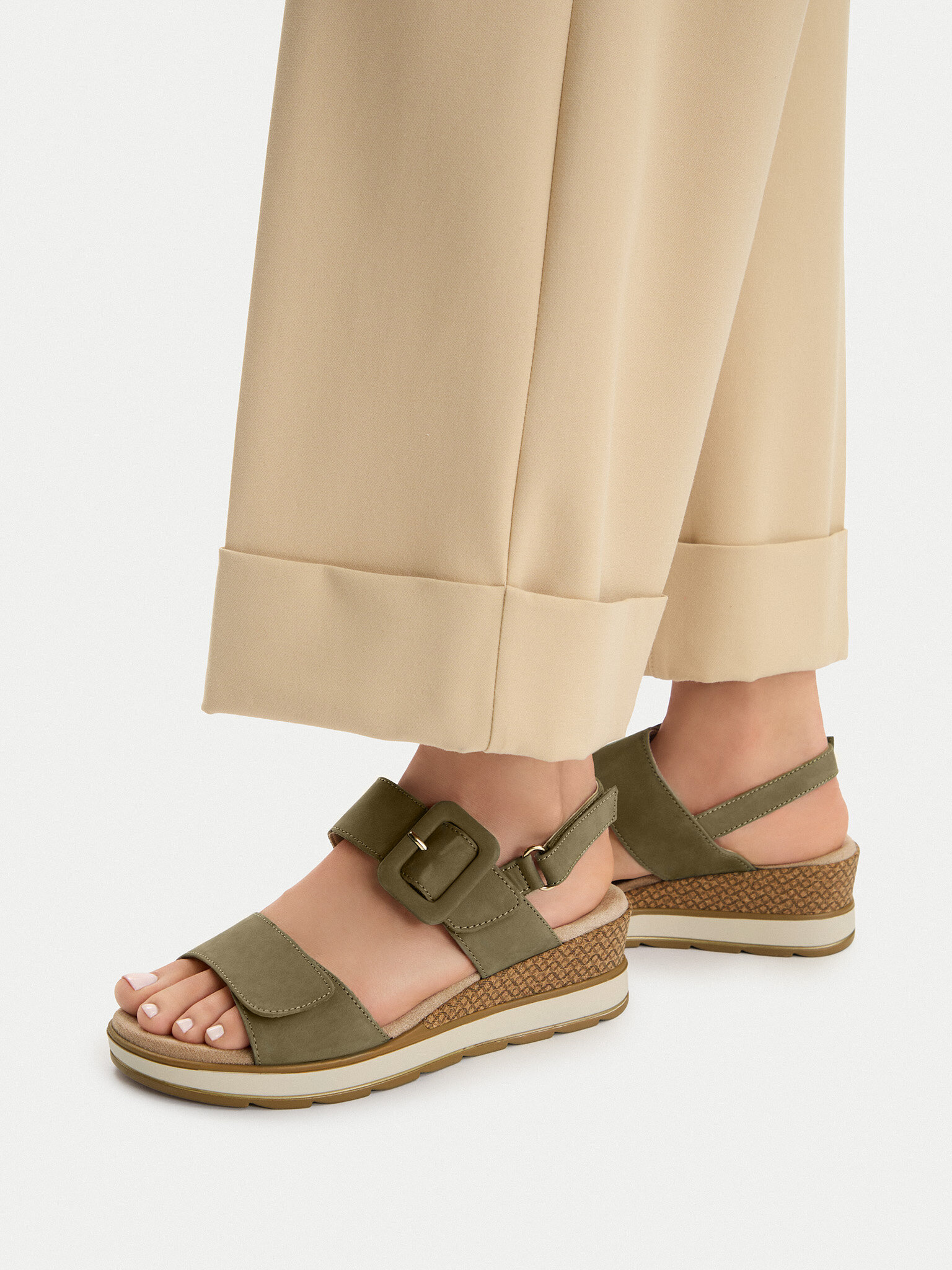 Caprice Dámské Sandály, Velikost: 41, Barva: Khaki, 9-28753-42