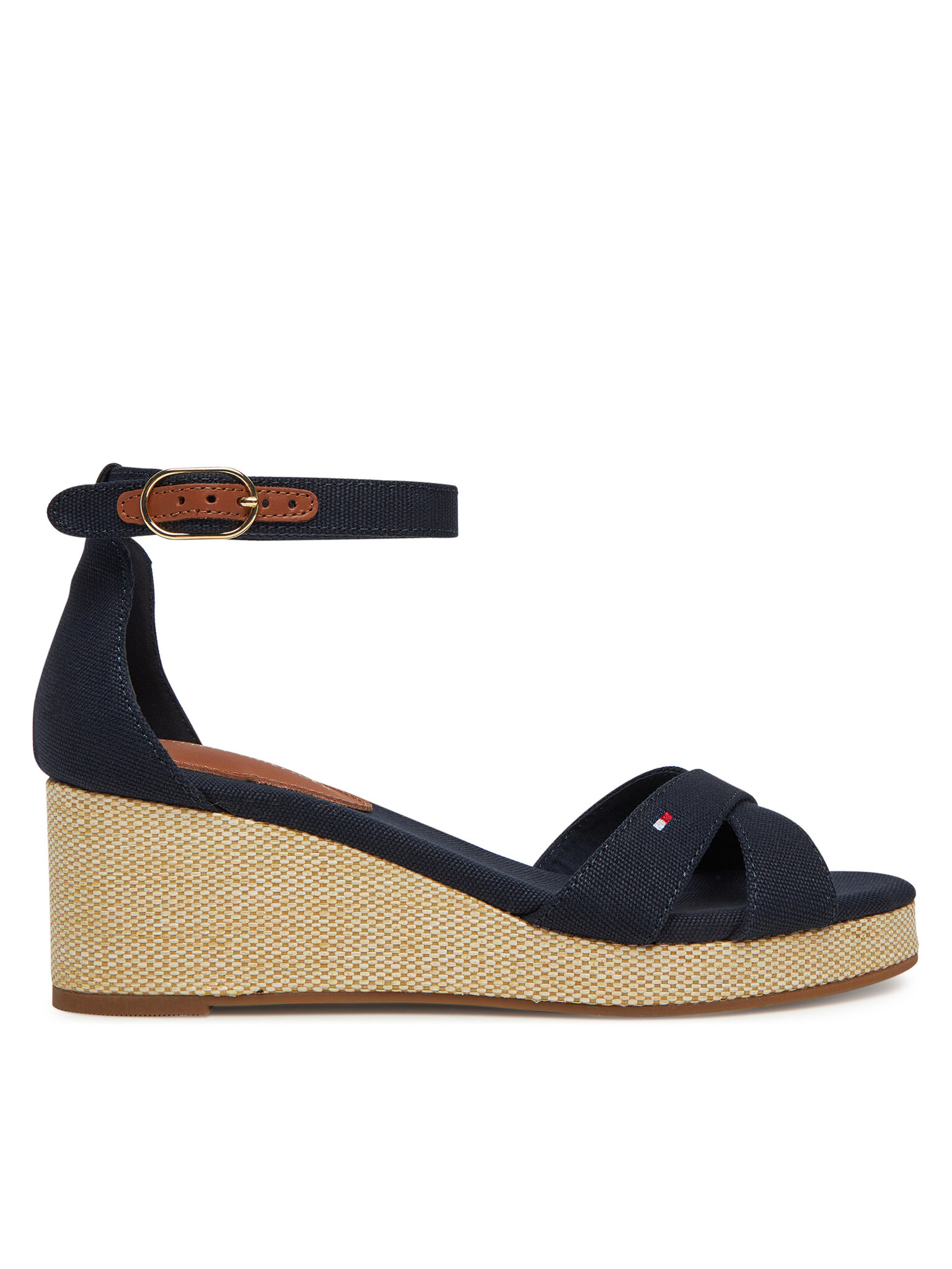 Tommy Hilfiger Dámské Sandály, Velikost: 41, Barva: Tmavomodrá, Flag Criss-Cros Mid Wedge Espad FW0FW08481