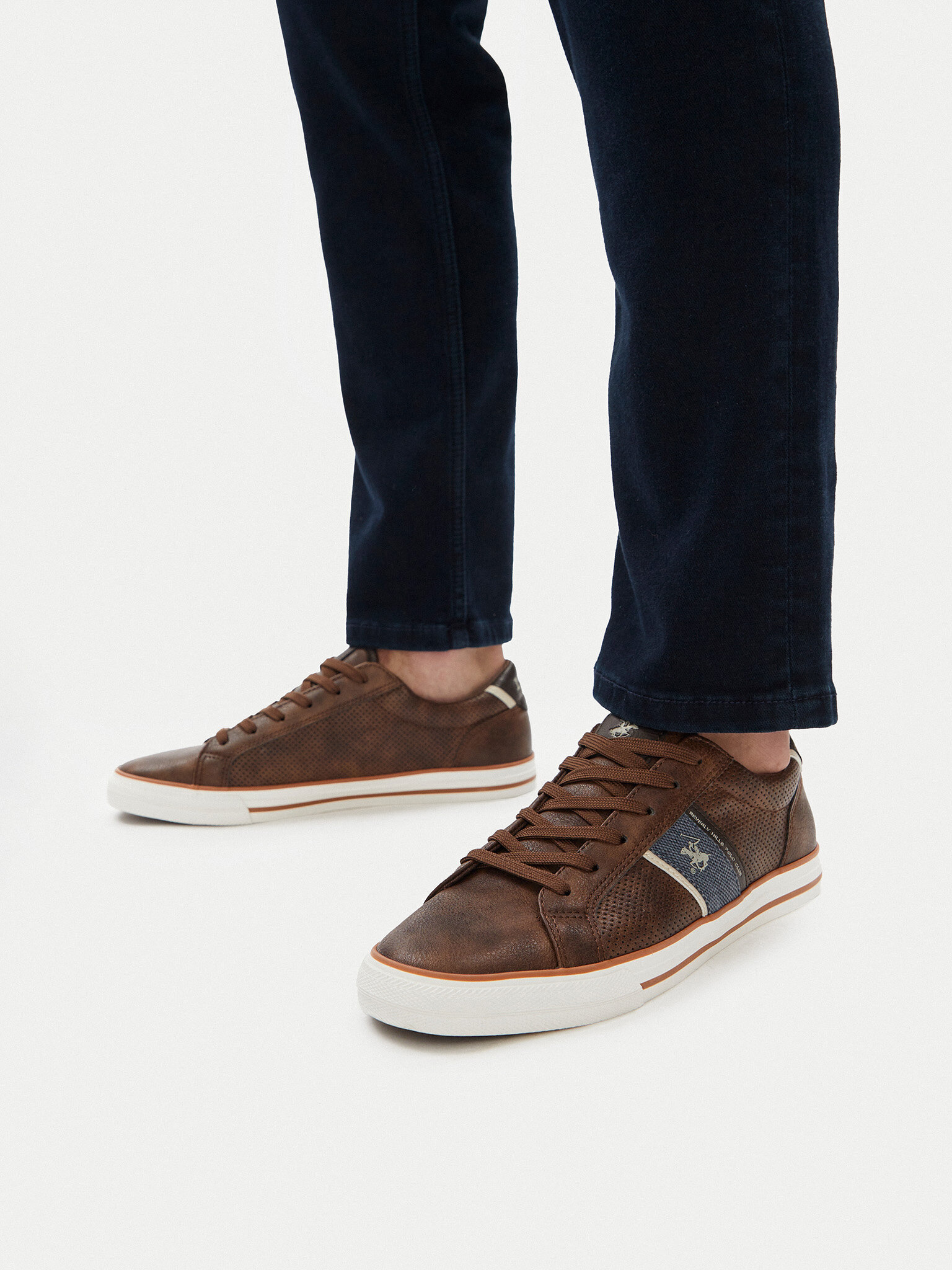 Beverly Hills Polo Club Pánske Sneakersy, Rozmer: 41, Hnedá, CEO-V5-DODO