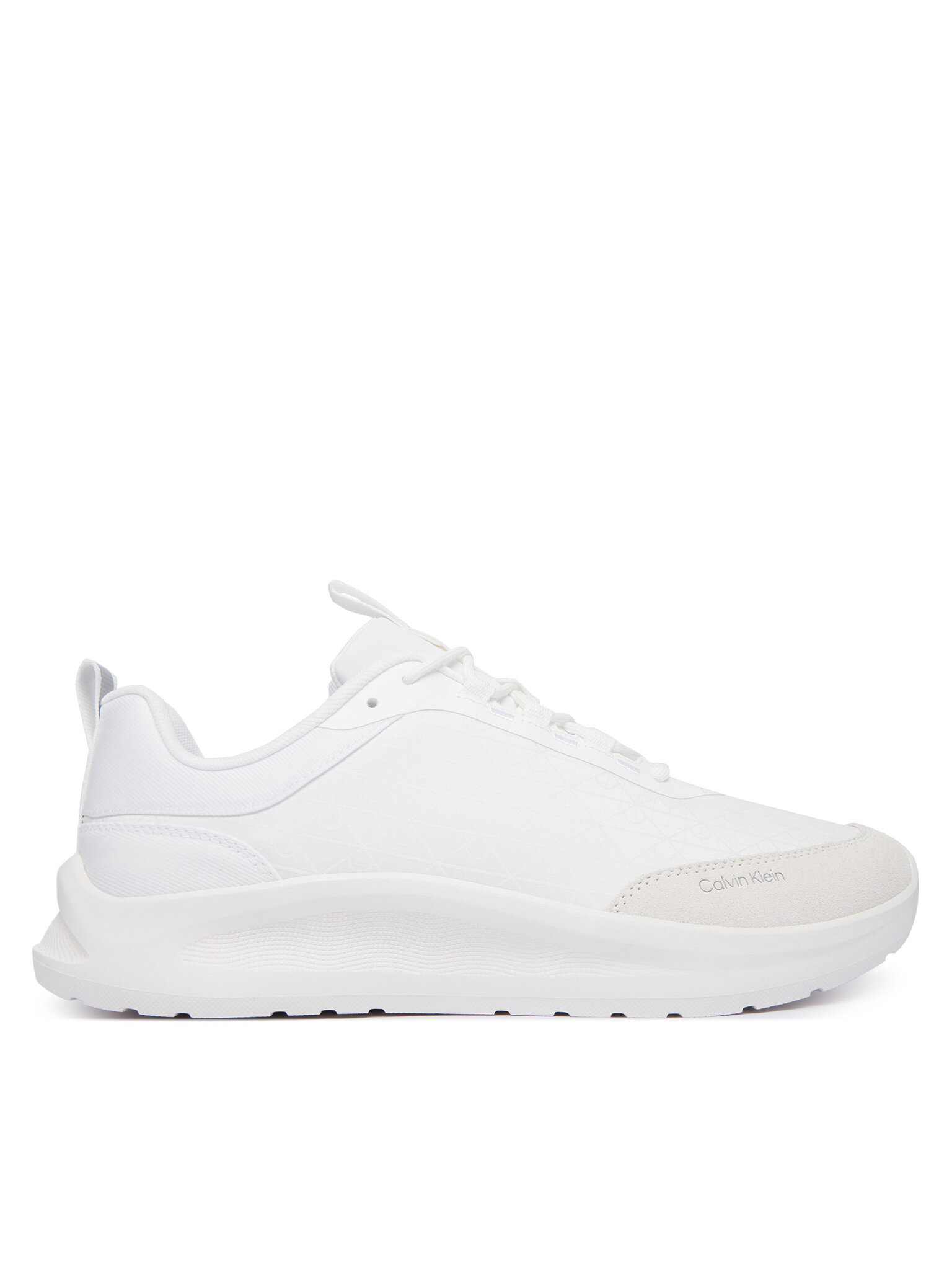 Calvin Klein Pánské Sneakersy, Velikost: 44, Barva: Bílá, Light Eva Runn Laceup Aop HM0HM02343